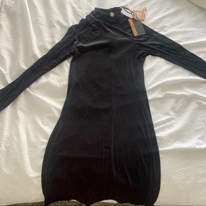 Roberto Cavalli Velvet Mock Neck Dress NWT